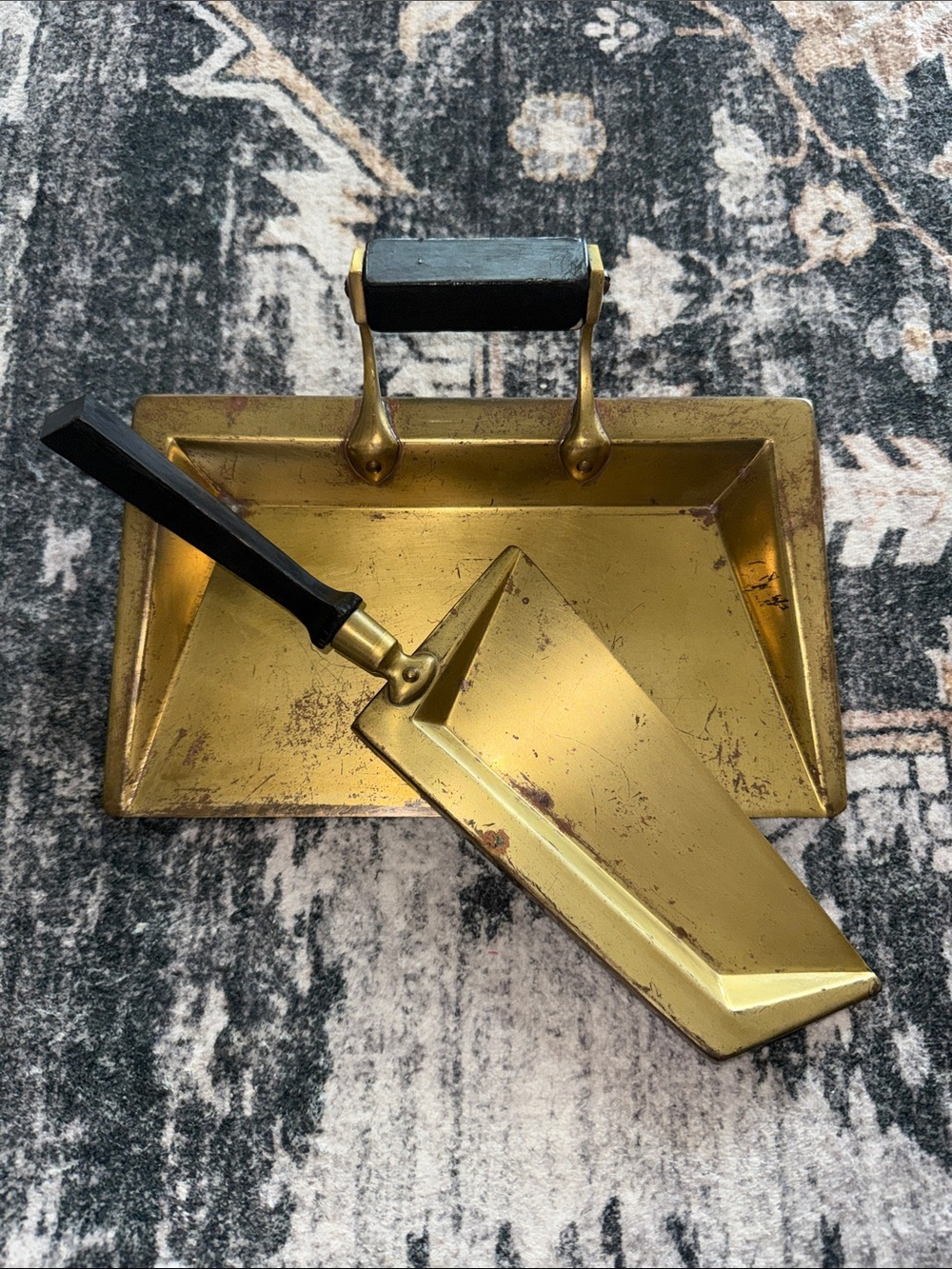 Vintage Manning Bowman Crumb Pan Antique Brass Bread Crumb Sweeper made CT